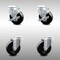 Service Caster 4 Inch SS Hard Rubber Wheel Swivel Bolt Hole Caster Set with 2 Brakes SCC SCC-SSBH20S414-HRS-2-TLB-2 - alternate 1